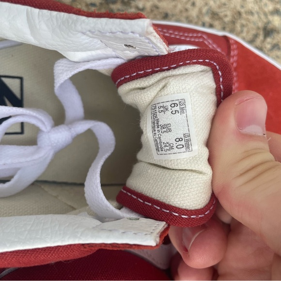 Women’s Burnt Orange Low Top Vans Sneakers - Picture 11 of 11